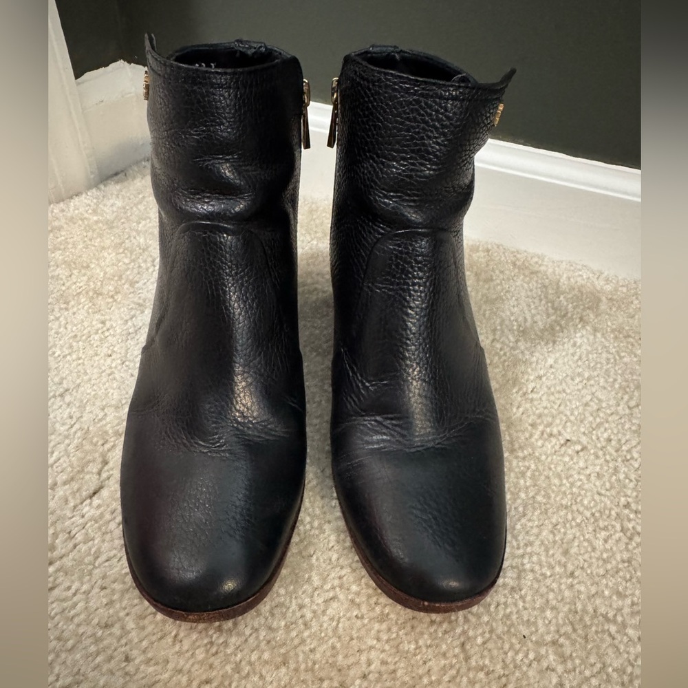 Black Leather Tory Burch Ankle Boots - Picture 2 of 7